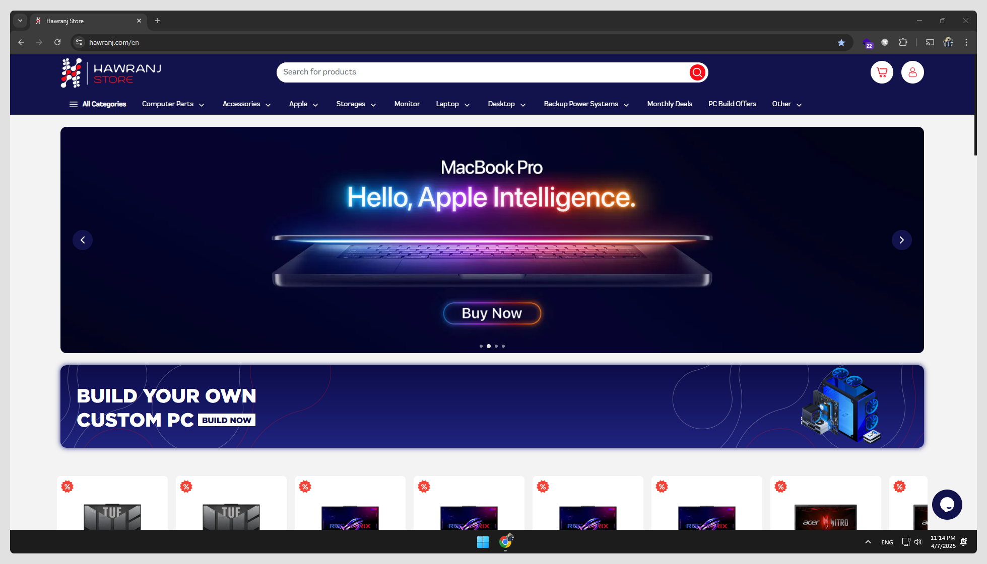 Hawranj Store Homepage